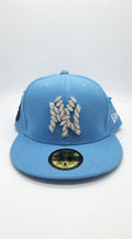 Baby Blue NY Yankees Heart Eyes 1/1 Custom New Era 59FIFTY Fitted Hat