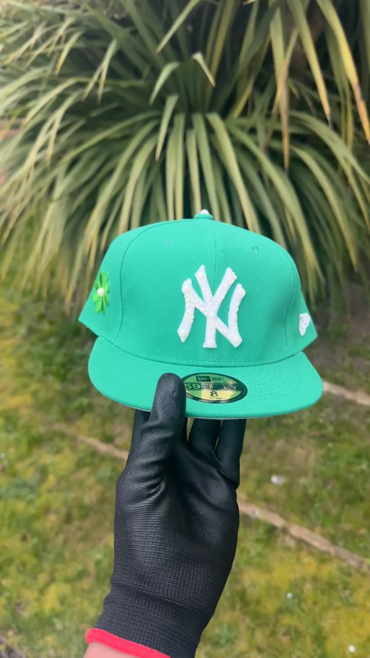 Green Pearl NY Custom Fitted Hat 1/1